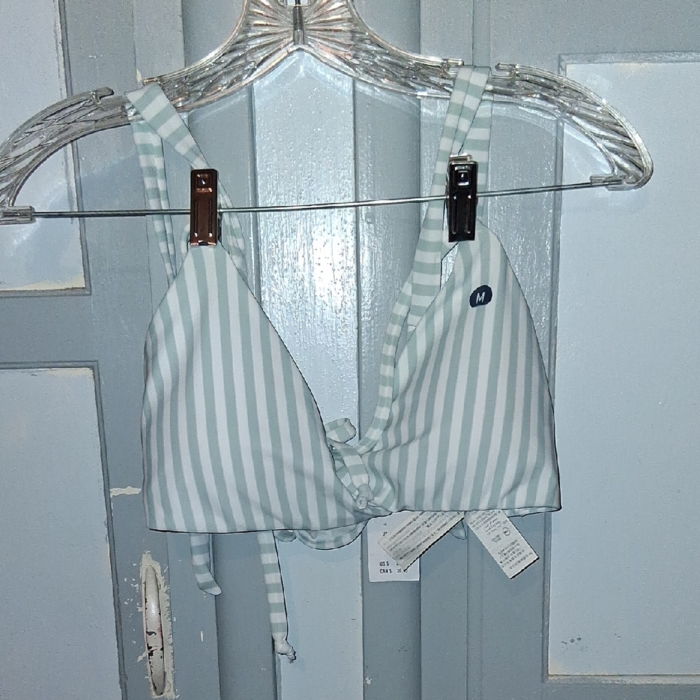 Hollister Striped  Bikini Top